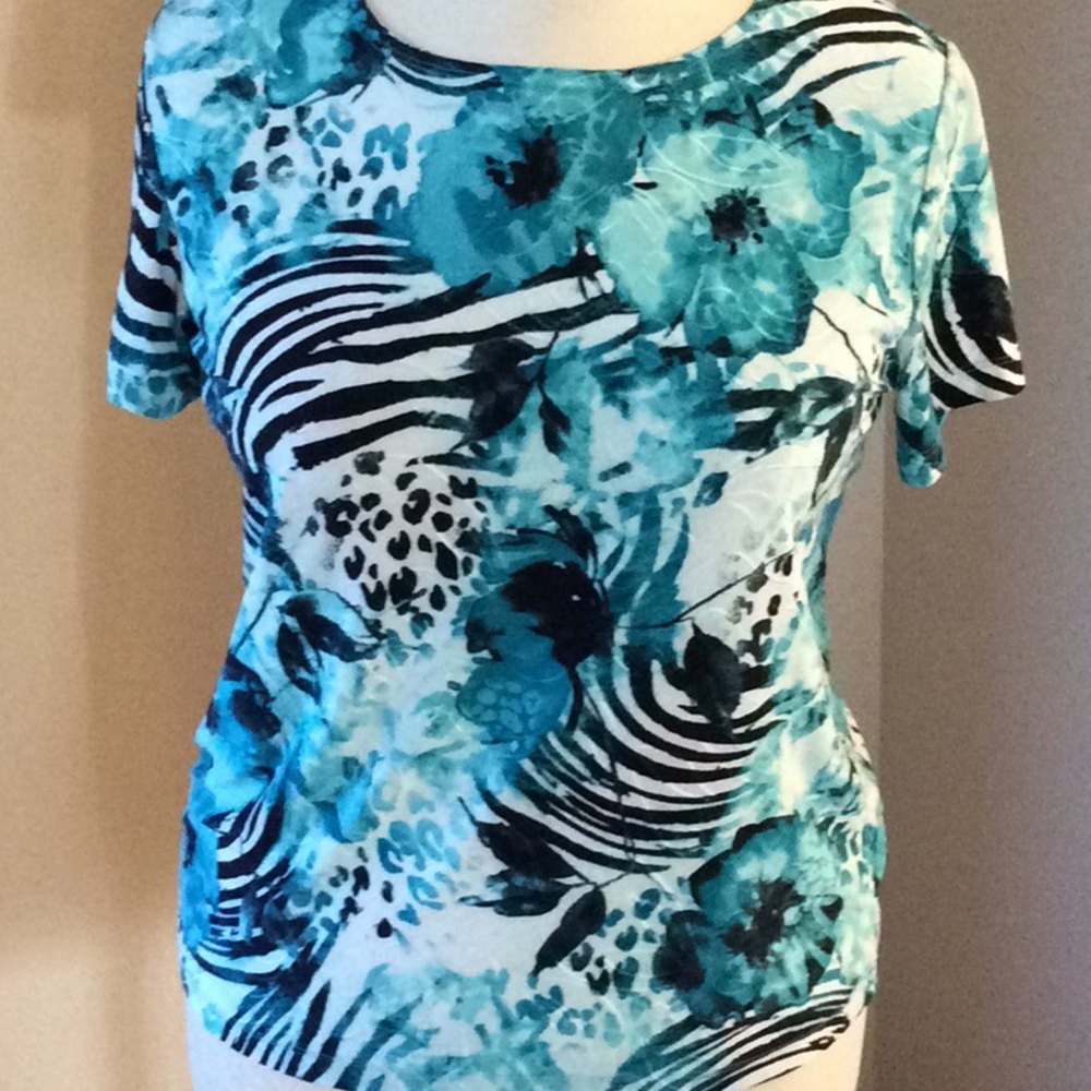 JM women’s size P/L, short sleeved top.